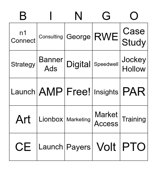 Payer Sciences Bingo Card