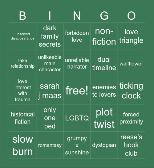 2025 Book Bingo Card