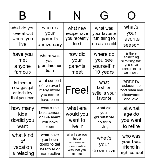Bingo Card