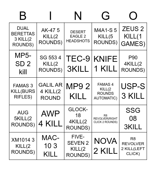 su domu cs2 bingo Card