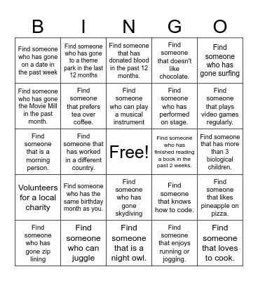 Blackfoot Medical Center Bingo Card