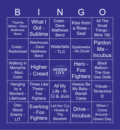 90'S BINGO Card