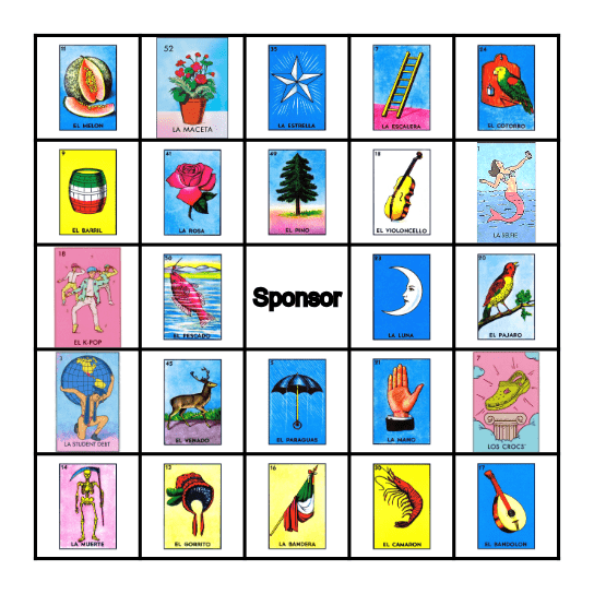 Loteria Bingo Card