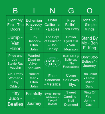 CLASSICS/ROCK CLASSICS Bingo Card