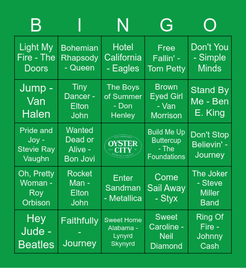 CLASSICS/ROCK CLASSICS Bingo Card