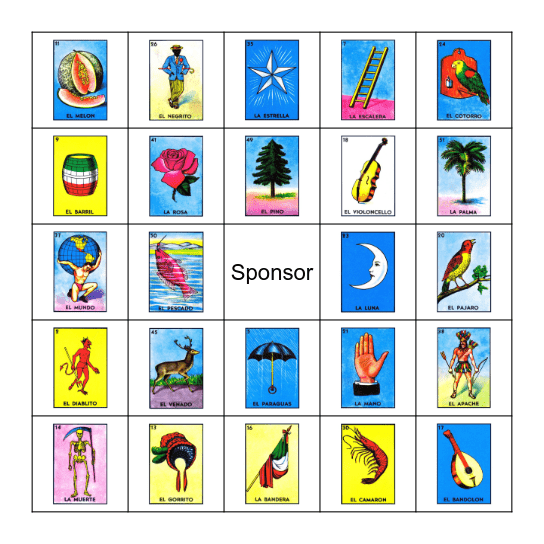 Loteria Bingo Card