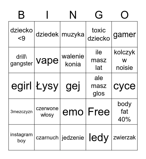 Ome bingo Card
