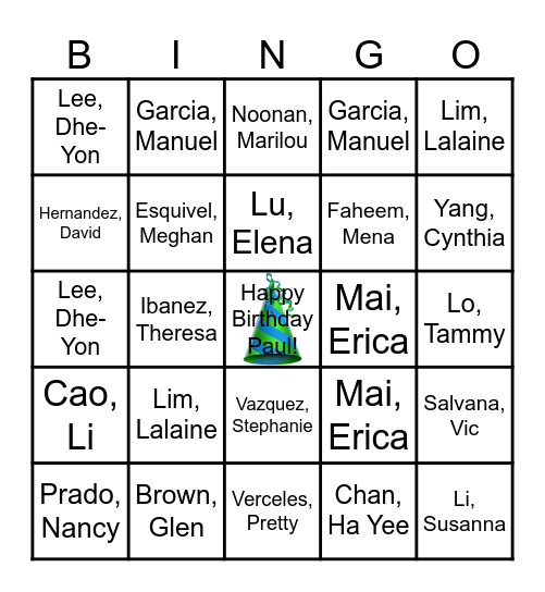 Monogram Lab Week 2025 BINGO Card