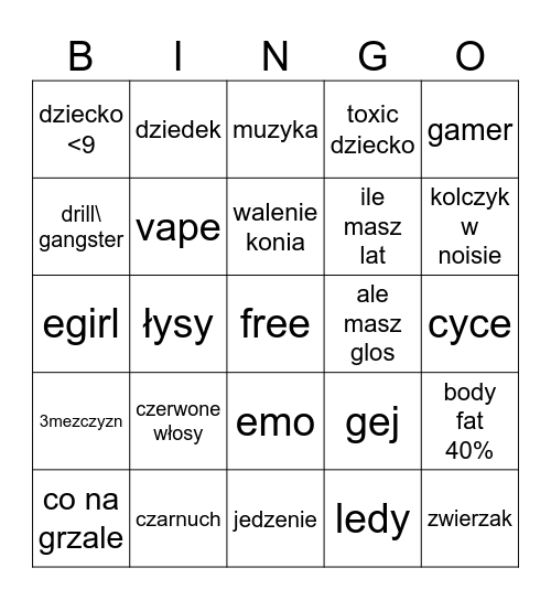 Ome bingo Card