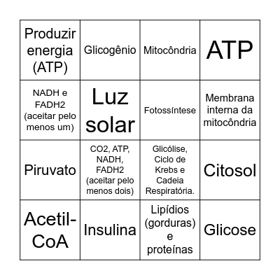 Bingo Card