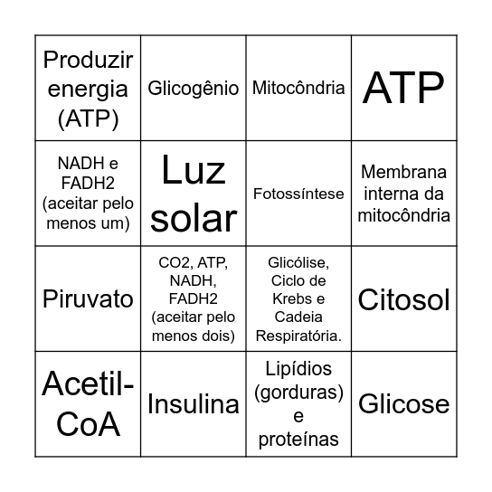 Bingo Card