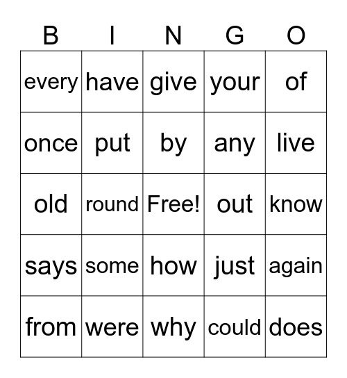 Lexia Level 5 Bingo Card