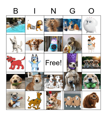 Puppy Birthday Bingo Card