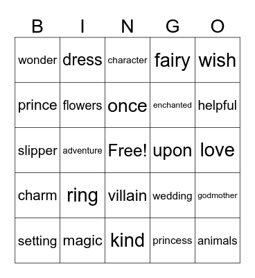 Disney Bingo Card