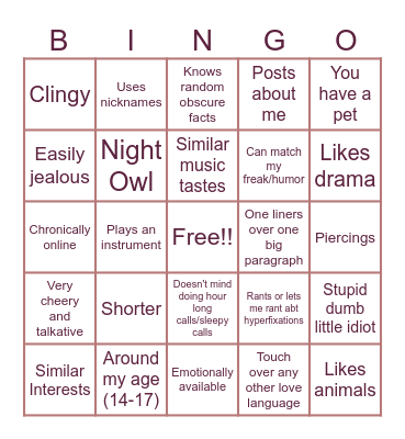 Are you Derpy's Type!! Bingo Card