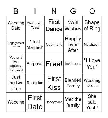 Engagement BINGO Card