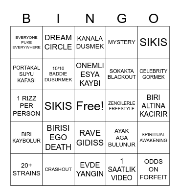 AMSTERDAM BINGO Card