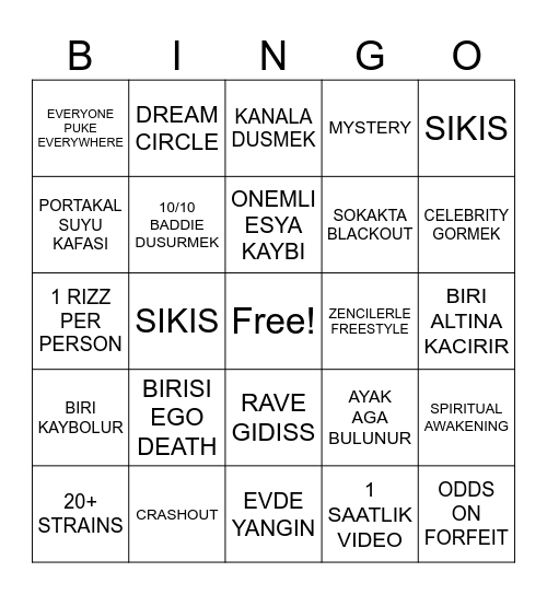 AMSTERDAM BINGO Card