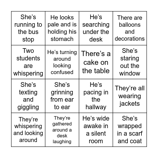 BINGO TIME! Bingo Card