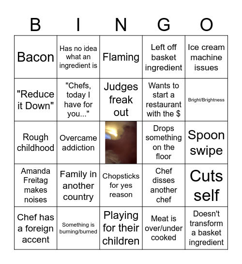 Chopped Bingo Tohru Jason edition butch’s Bingo Card