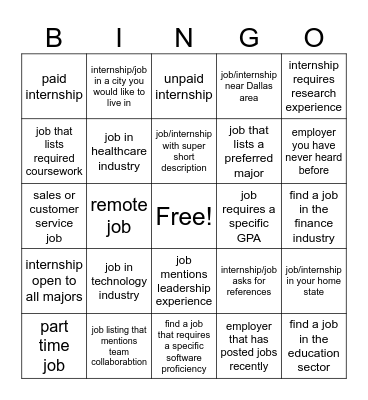 Handshake Scavenger Hunt: Find a... Bingo Card