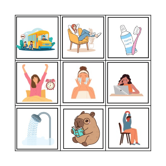 Routine Bingo! Bingo Card