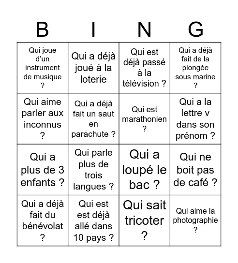 Osez la société ! Bingo Card