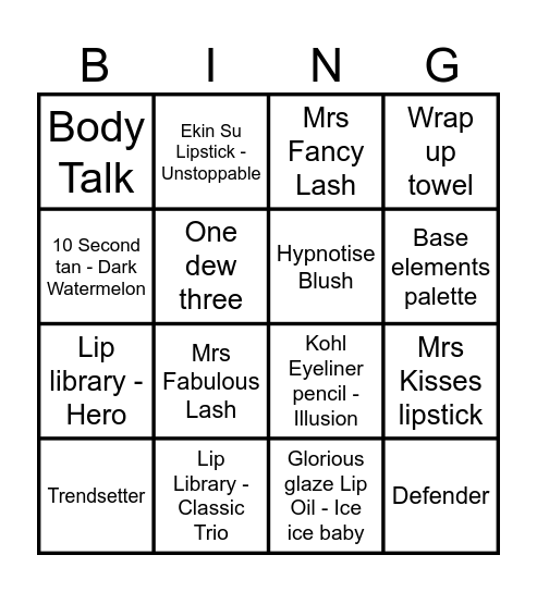 Bingo Card