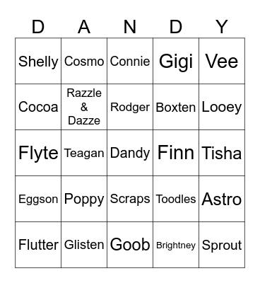 Dandy's World Bingo! Easter Edition 😩 Bingo Card