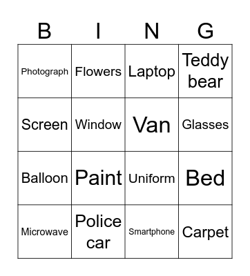 Adolescence Bingo Card