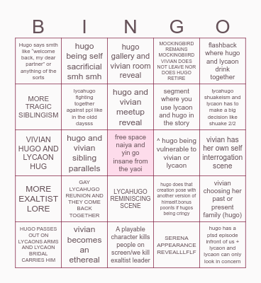 (1.7) the yaoiful saints have spoken Bingo Card