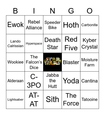 Star Wars Bingo Card