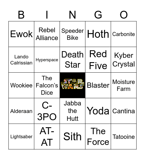Star Wars Bingo Card