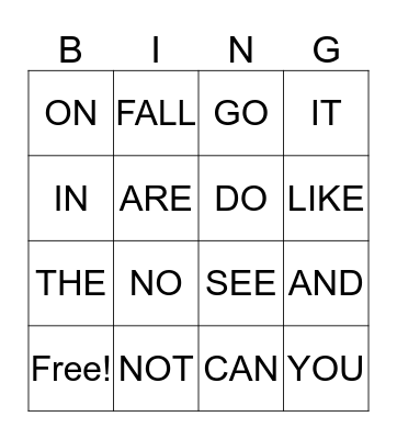 MADISON'S SIGHT WORDS  Bingo Card