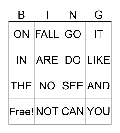 MADISON'S SIGHT WORDS  Bingo Card