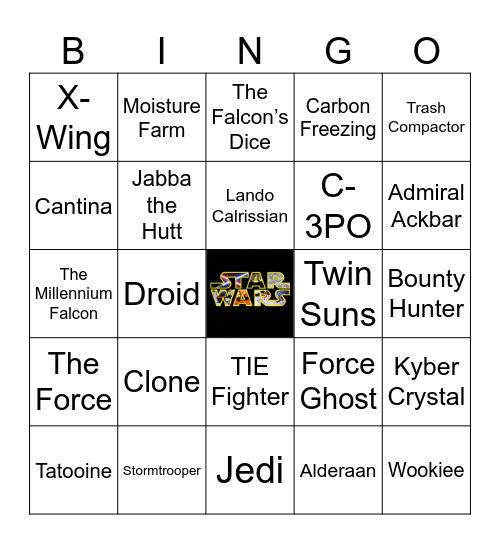 Star Wars Bingo Card