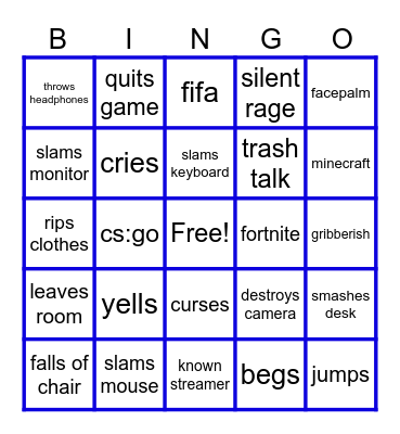 gr Bingo Card