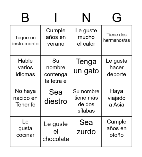 Bingo Liderazgo Bingo Card