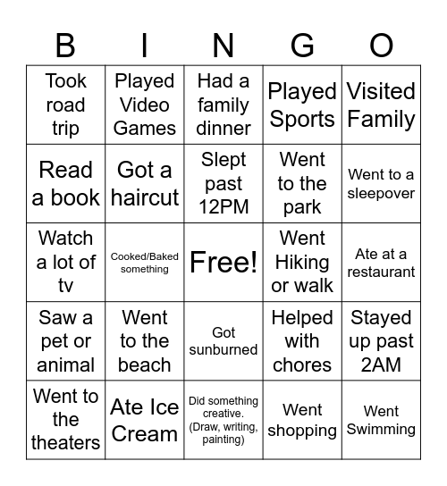Classmate Bingo Card