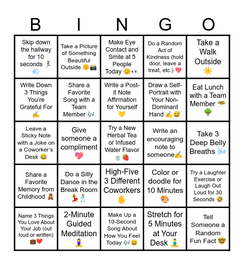 MENTAL HEALTH MONTH Bingo Card