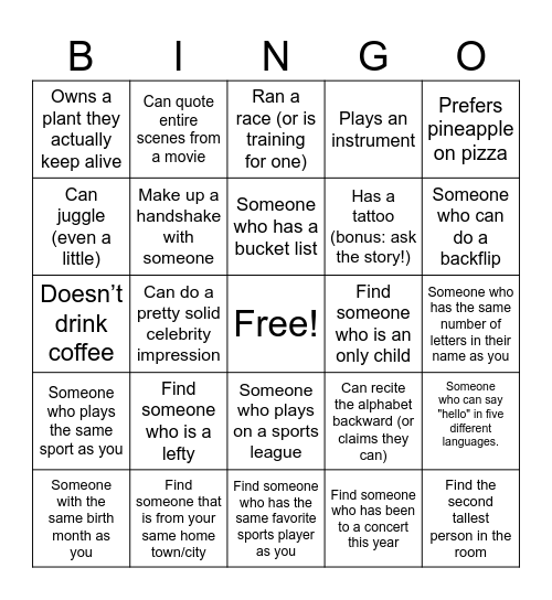 April EIC Event Bingo Card