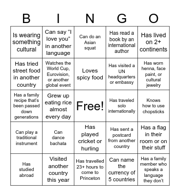 “Find Someone Who…” Bingo Card