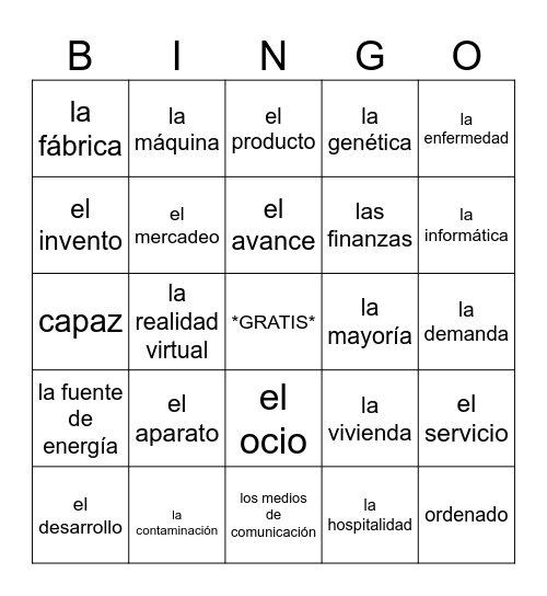 EL FUTURO Bingo Card