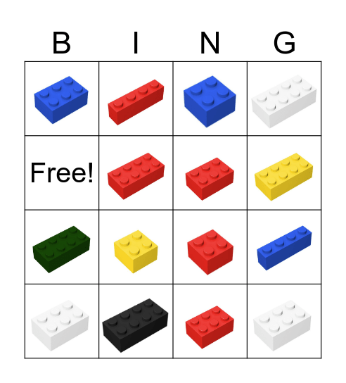 Lego Bingo Card