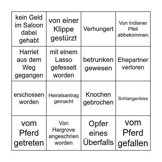 Eagles Horizon Bingo Card