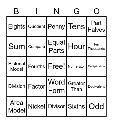 Math STAAR Bingo Card