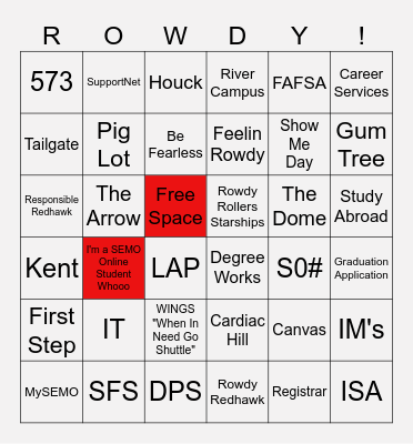 SEMO Online Bingo: It’s About to Get Rowdy Bingo Card