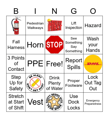 World Safety Day Bingo Card