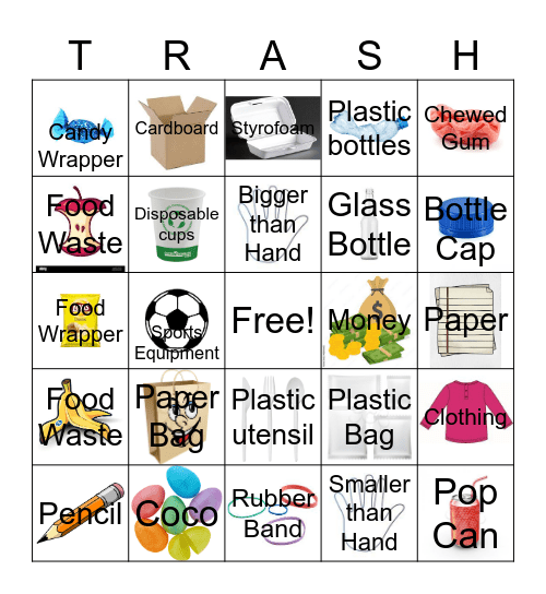 Trash Pick Up Bingo! Bingo Card