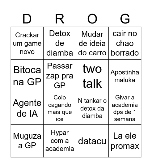Barbosinhas bingos Bingo Card